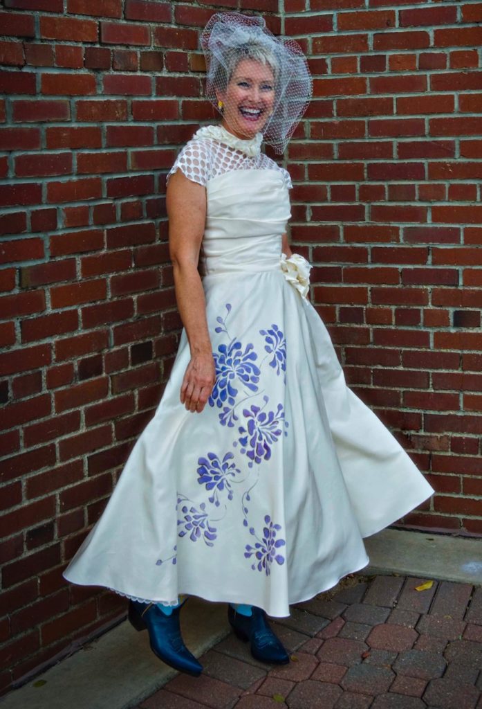 hand painted dress preservation
