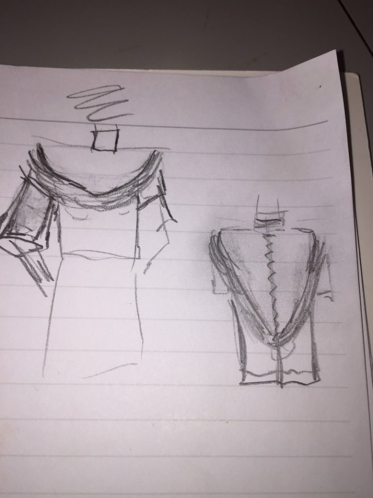 process of designing a custom dress