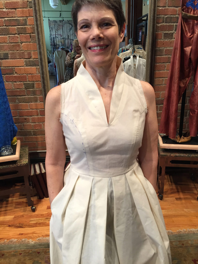 muslin fitting custom dress designer denver