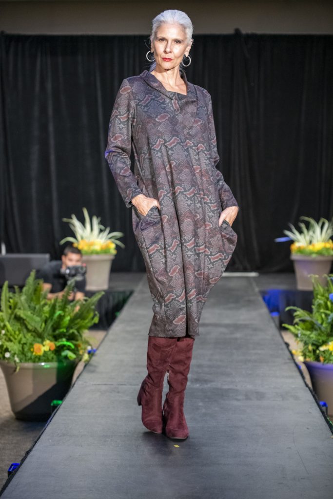 Architectural ponte knit dress handmade by Brooks LTD as seen at the Mayor's Diversity and Inclusion Awards