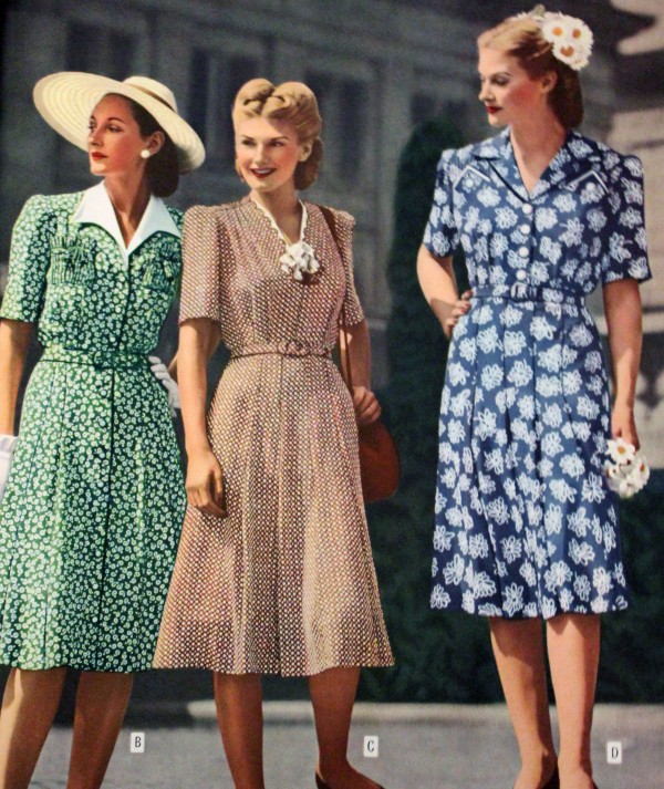 1944 shirtwaist dresses from catalog