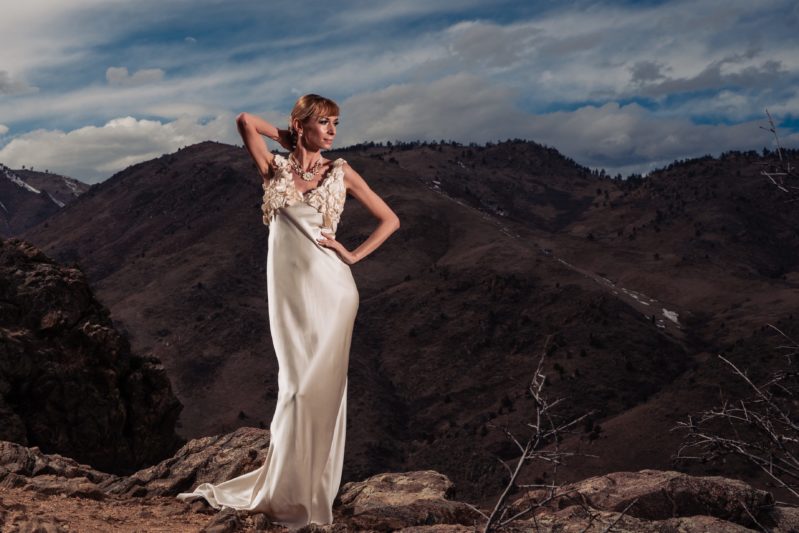 A Custom Wedding Dress Fit For a Mountain Wedding